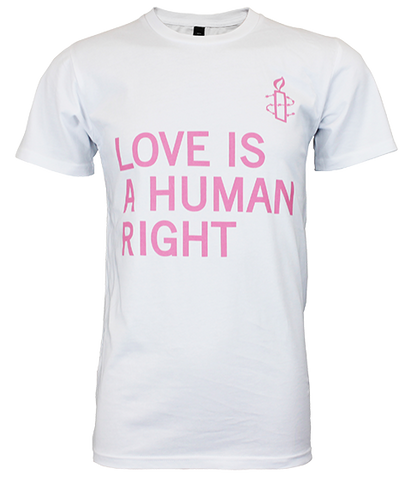 LOVE IS A HUMAN RIGHT White T-shirt